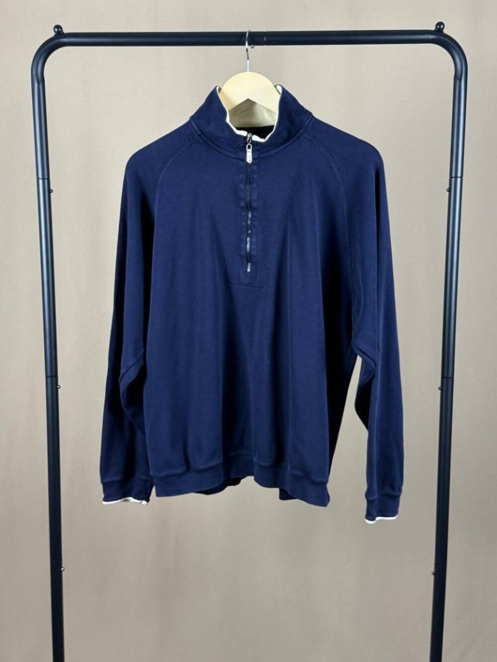 Bobby Jones Navy Pima Cotton Quarter Zip Pullover Men’s Size Large